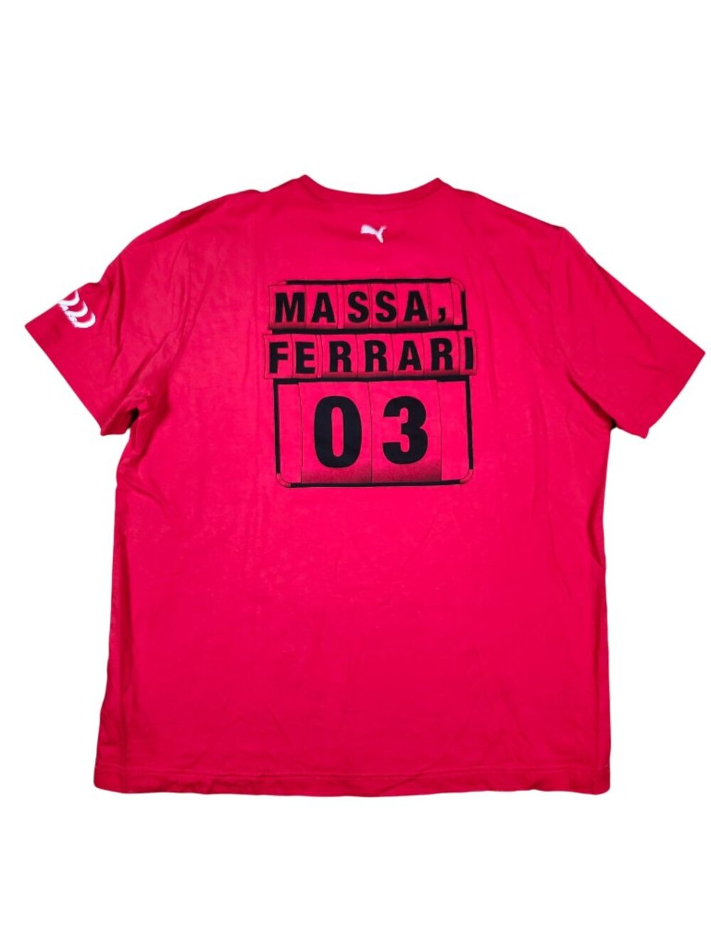 Puma Scuderia Ferrari Felipe Massa 03 F1 Formula 1 Pit Board Red Mens XL T-Shirt